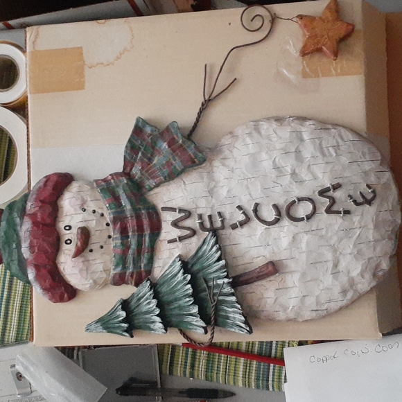 Rustic Snowman door decor #98315. NWT... - Picture 2 of 9